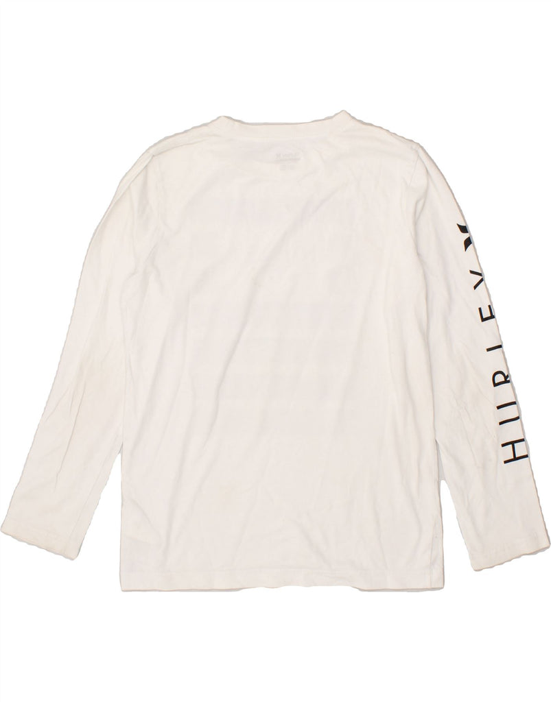 HURLEY Boys Graphic Top Long Sleeve 12-13 Years Large  White Cotton | Vintage Hurley | Thrift | Second-Hand Hurley | Used Clothing | Messina Hembry 