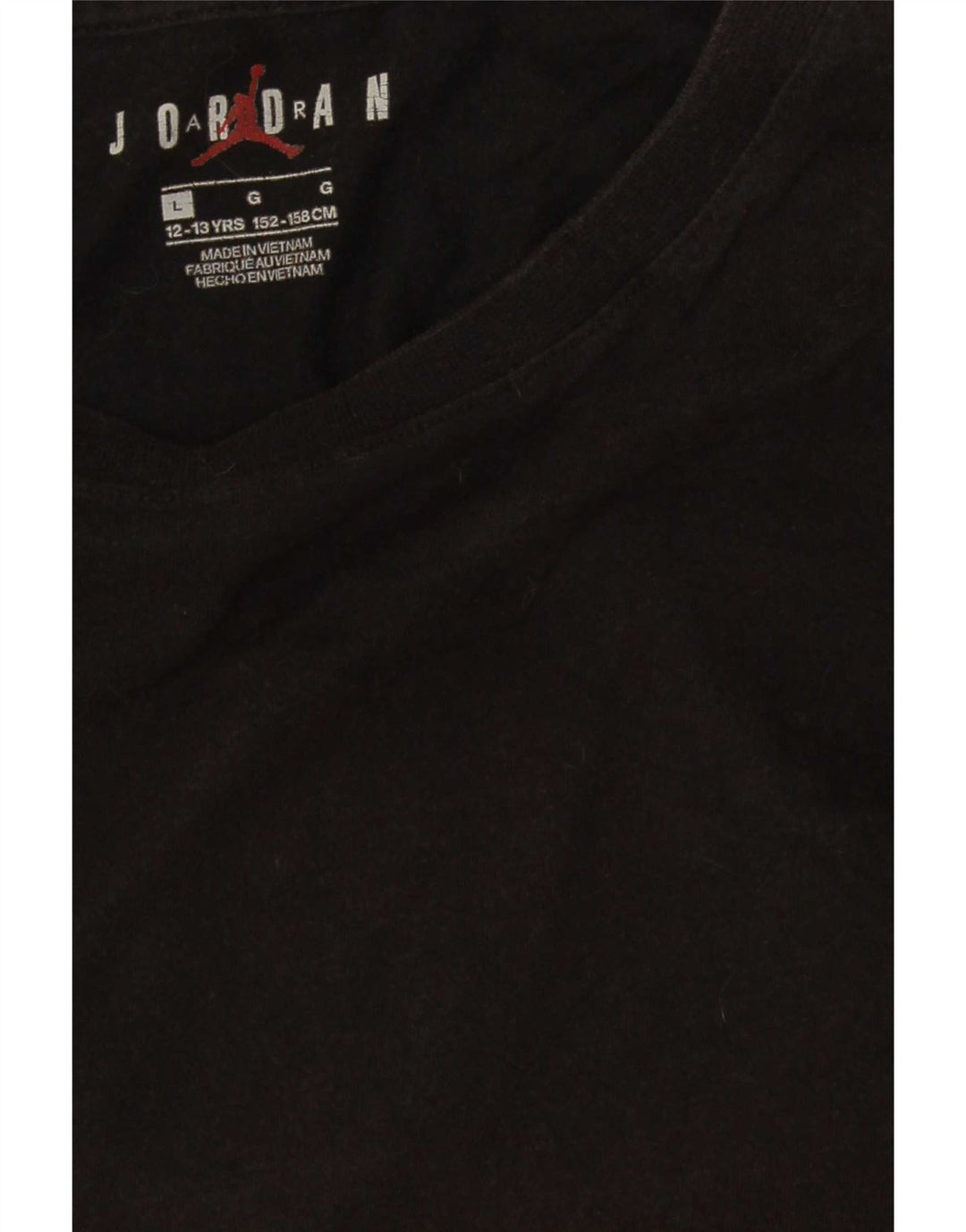 Jordan Boys Regular Graphic T-Shirt Top 12-13 Years Large Black