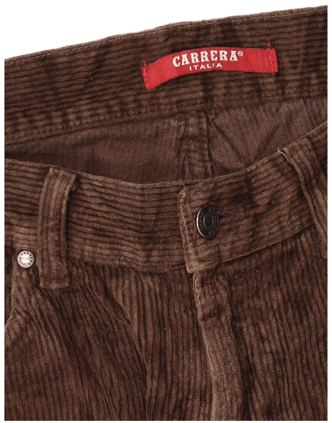 Carrera Mens Straight Corduroy Trousers W34 L30 Brown