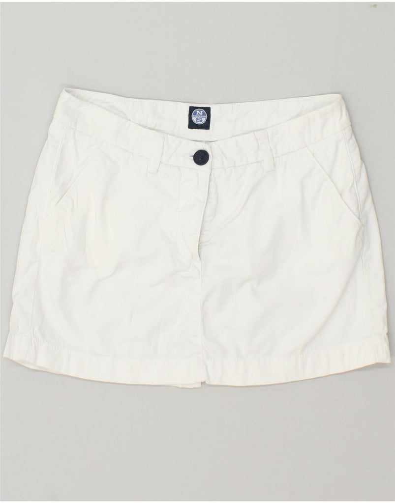 NORTH SAILS Womens Mini Skirt EU 40 Medium W30 White Cotton | Vintage North Sails | Thrift | Second-Hand North Sails | Used Clothing | Messina Hembry 