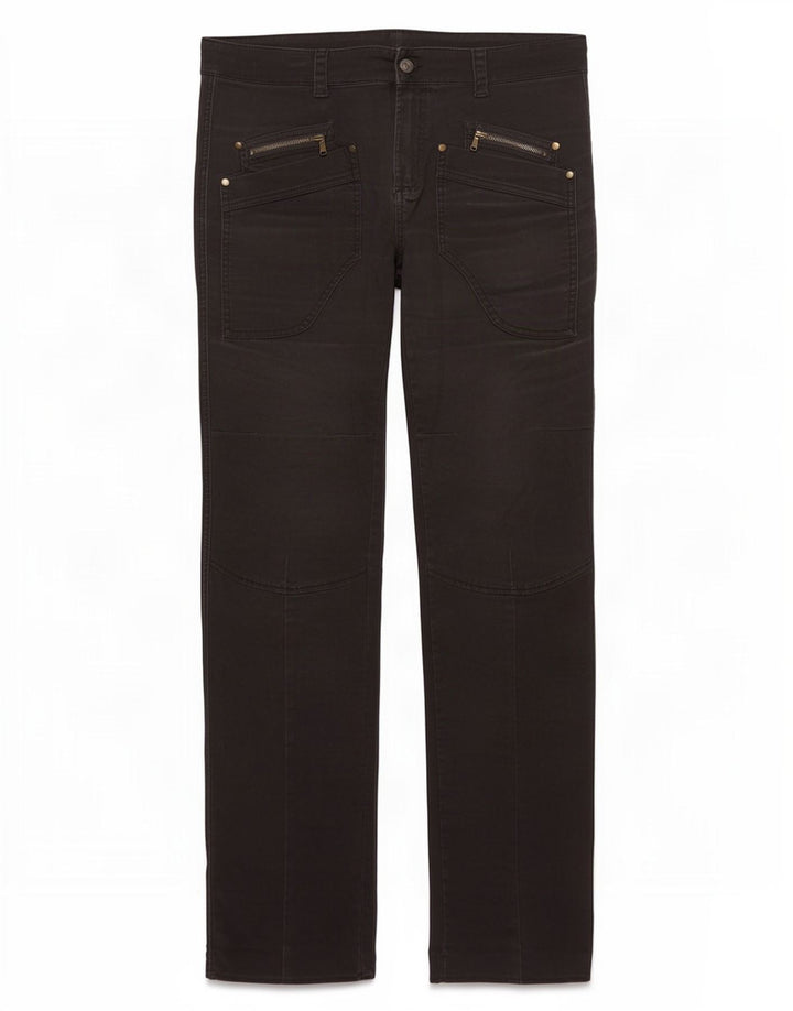Benetton Mens Straight Casual Trousers W34 L33 Grey