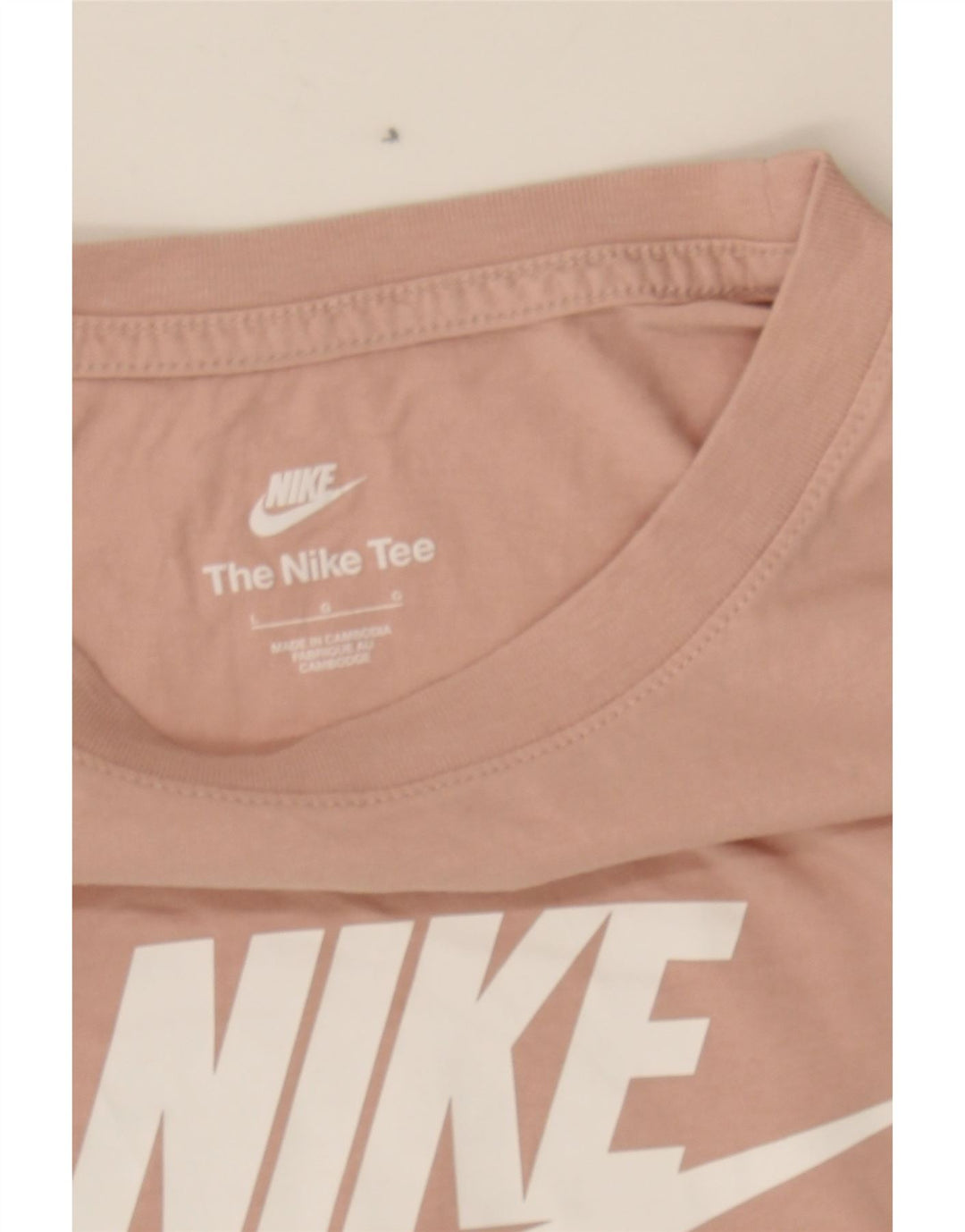 NIKE Womens Graphic Top Long Sleeve UK 16 Large Pink Cotton Vintage Nike and Second-Hand Nike from Messina Hembry 
