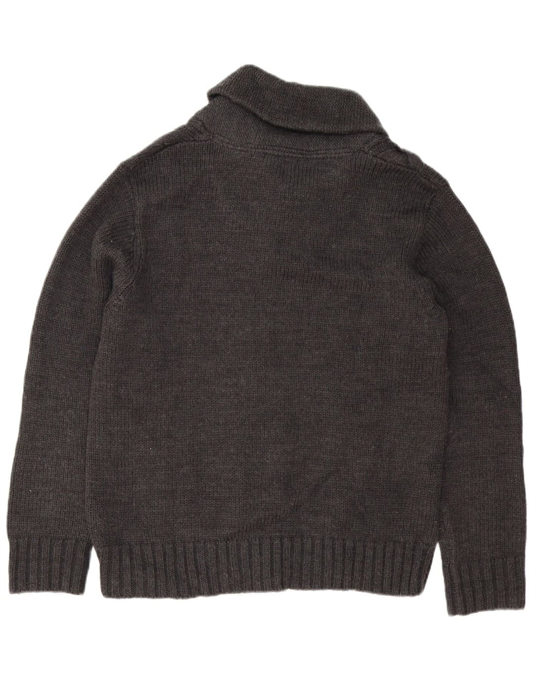 MARKS & SPENCER Mens Autograph Shawl Neck Jumper Sweater Large Grey