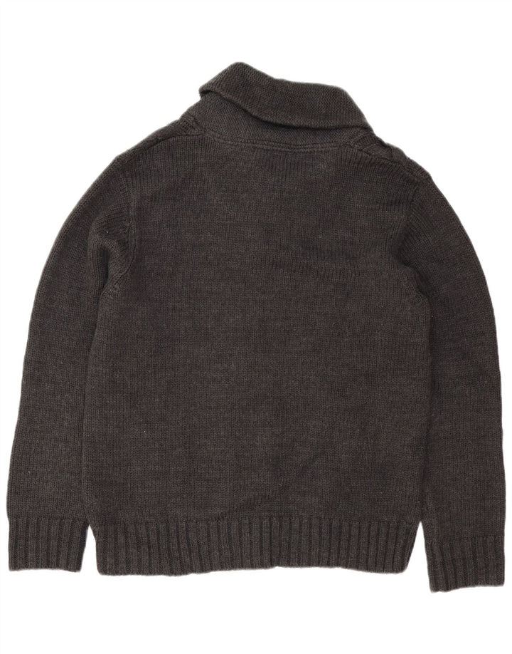 MARKS & SPENCER Mens Autograph Shawl Neck Jumper Sweater Large Grey
