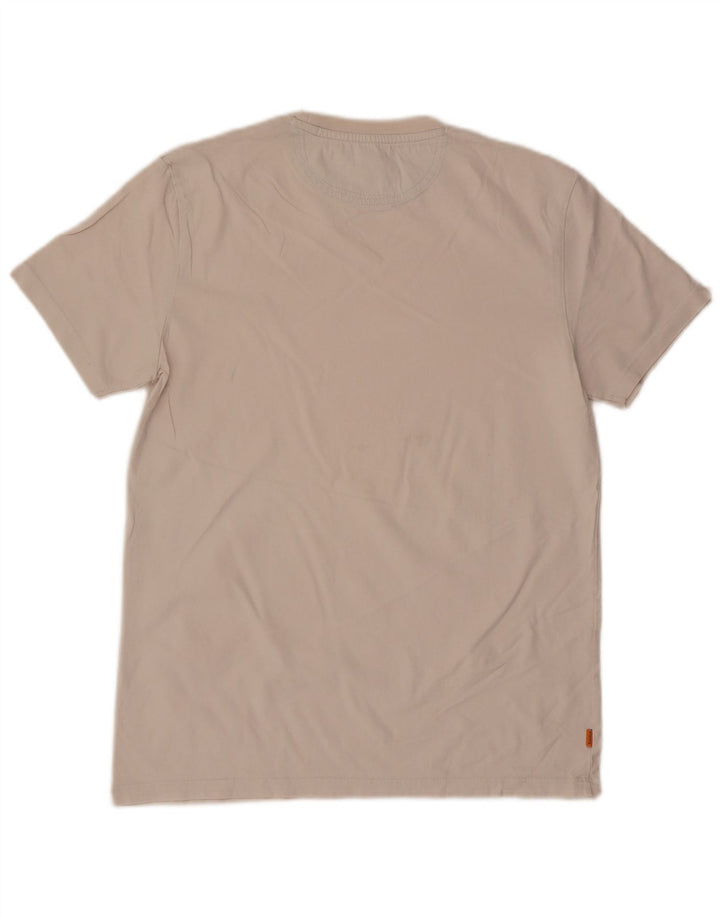 Timberland Mens Slim Fit T-Shirt Top Medium Off White