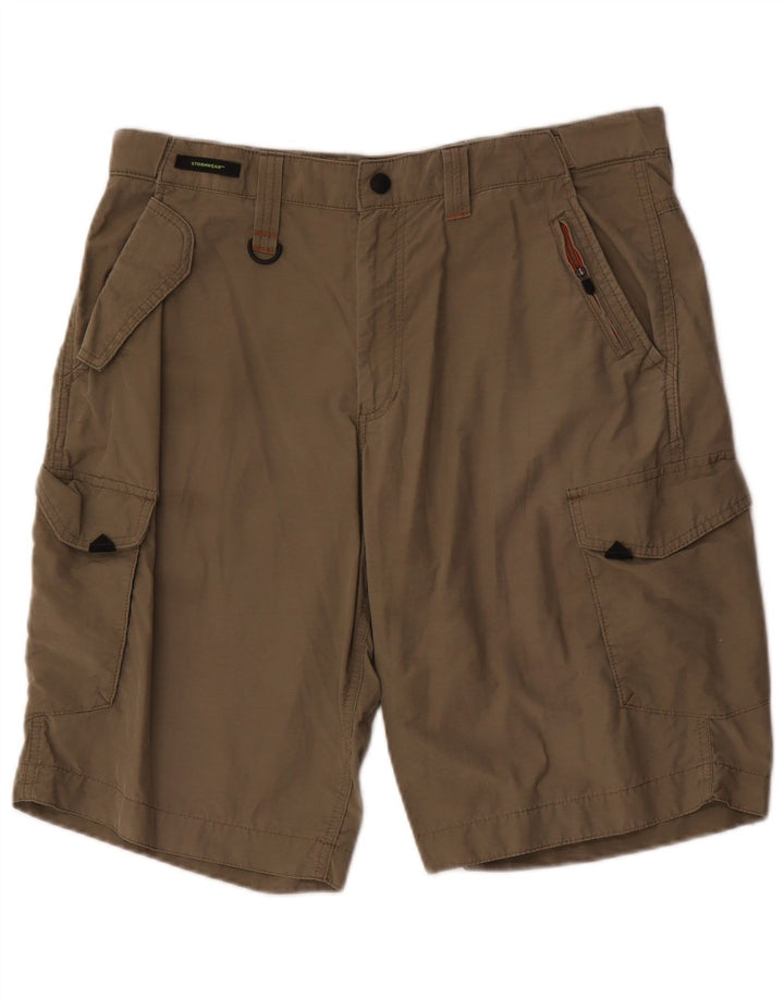 Marks & Spencer Mens Cargo Shorts W34 Large Khaki Cotton