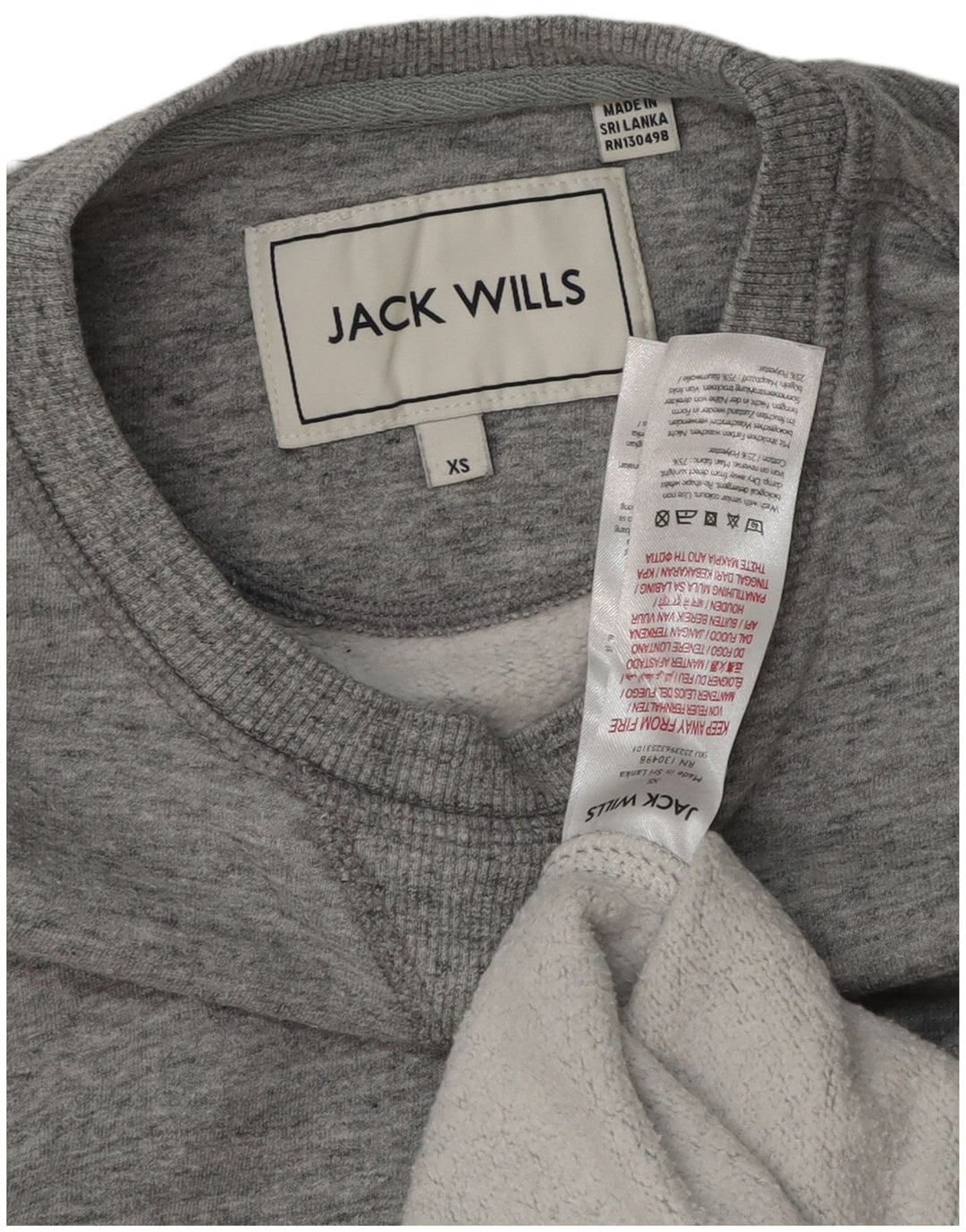 Jack Wills Mens Sweatshirt Jumper XS Grey Flecked Cotton