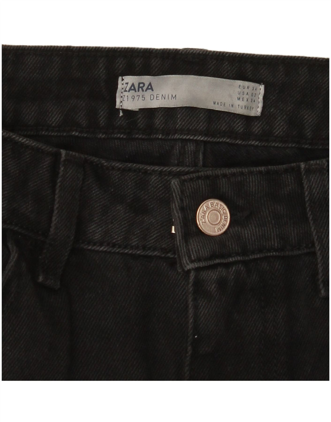 ZARA Womens Tapered Jeans EU 34 2XS W24 L28 Black