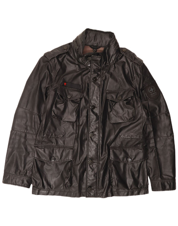 Strellson Mens Hooded Military Jacket UK 42 XL Black