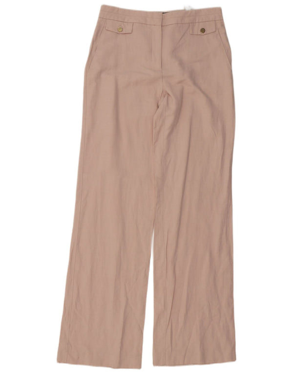 Zara Womens Wide Leg Casual Trousers Medium W28 L35 Pink Viscose