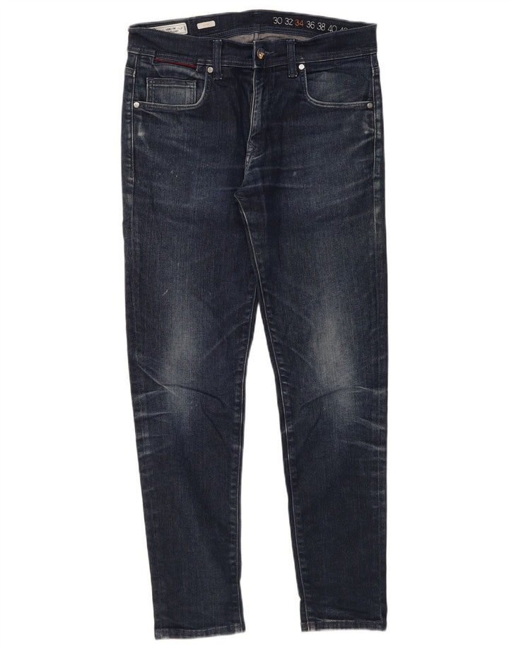 Harmont & Blaine Mens Slim Jeans W34 L29 Navy Blue Cotton