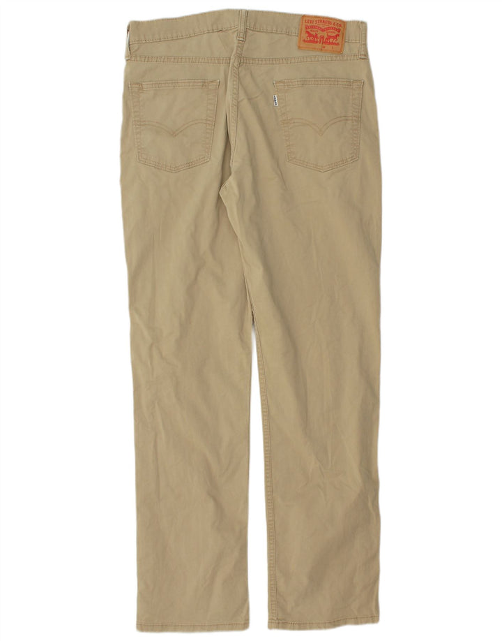 LEVI'S Mens Straight Chino Trousers W32 L32 Beige Cotton