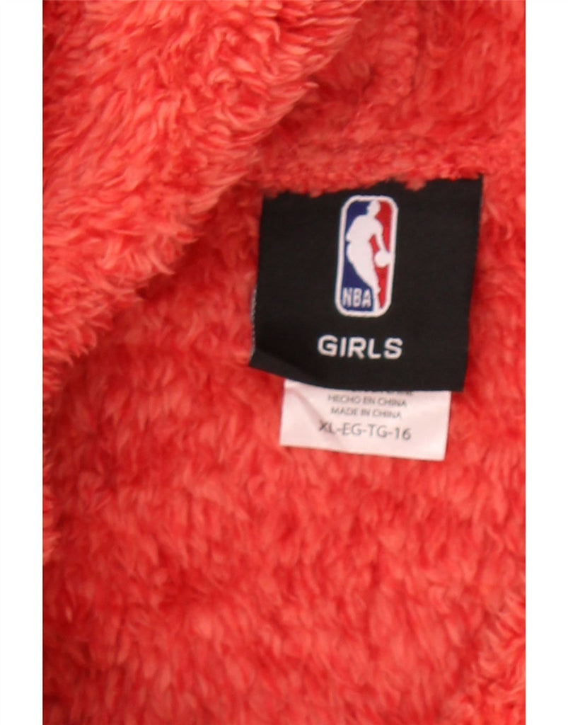 NBA Girls Chicago Bulls Hooded Graphic Fleece Jumper 15-16 Years XL Red Vintage NBA and Second-Hand NBA from Messina Hembry 
