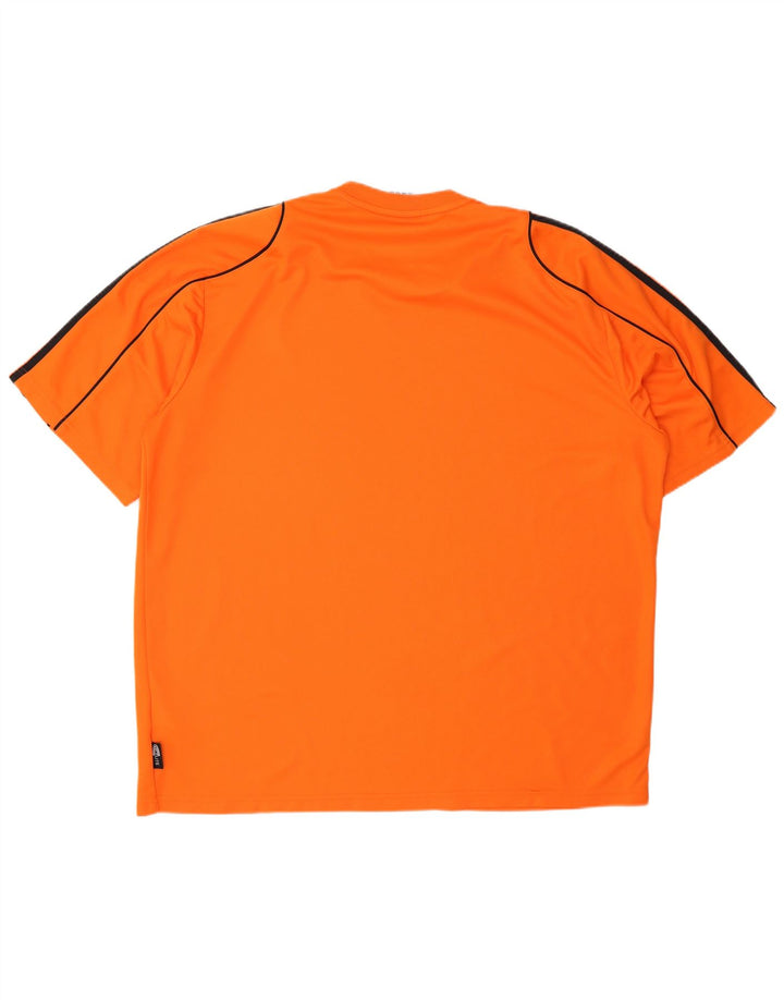 Adidas Mens Climalite T-Shirt Top 2XL Orange Polyester