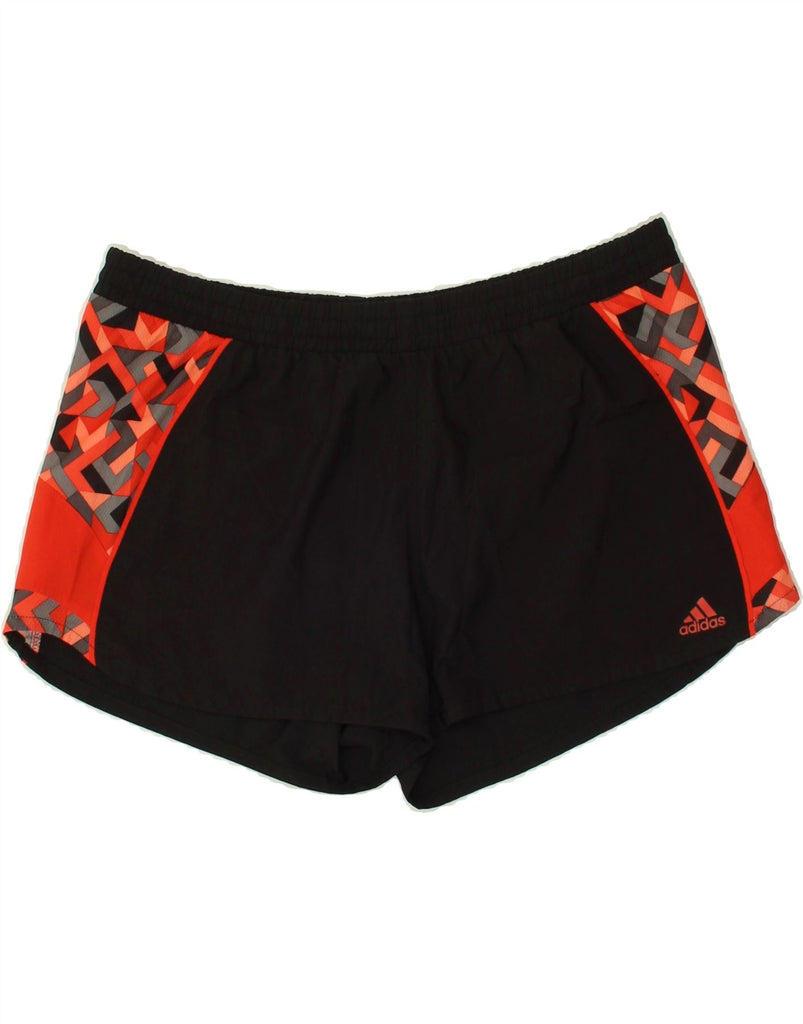 ADIDAS Womens Clima 365 Sport Shorts UK 16/18 Large Black Colourblock | Vintage Adidas | Thrift | Second-Hand Adidas | Used Clothing | Messina Hembry 