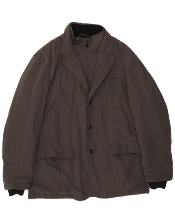 Fay Mens Windbreaker Jacket UK 42 XL Grey Polyester