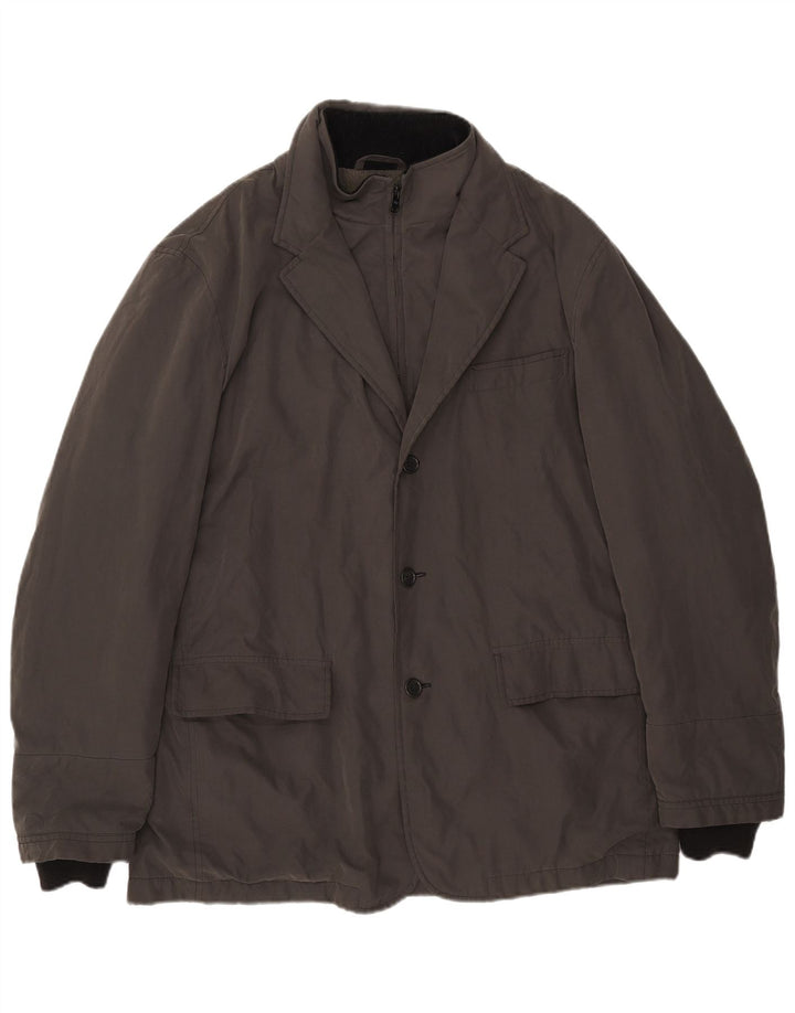 Fay Mens Windbreaker Jacket UK 42 XL Grey Polyester