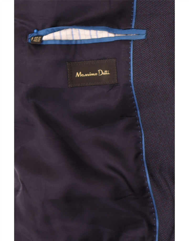 Massimo Dutti Mens 2 Button Blazer Jacket EU 50 Medium Navy Blue