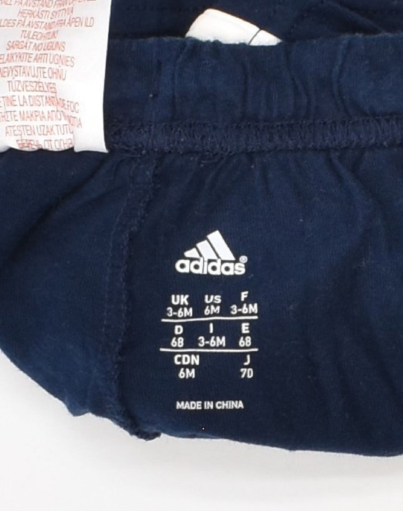 ADIDAS Baby Boys Sport Shorts 3-6 Months Navy Blue Cotton | Vintage Adidas | Thrift | Second-Hand Adidas | Used Clothing | Messina Hembry 