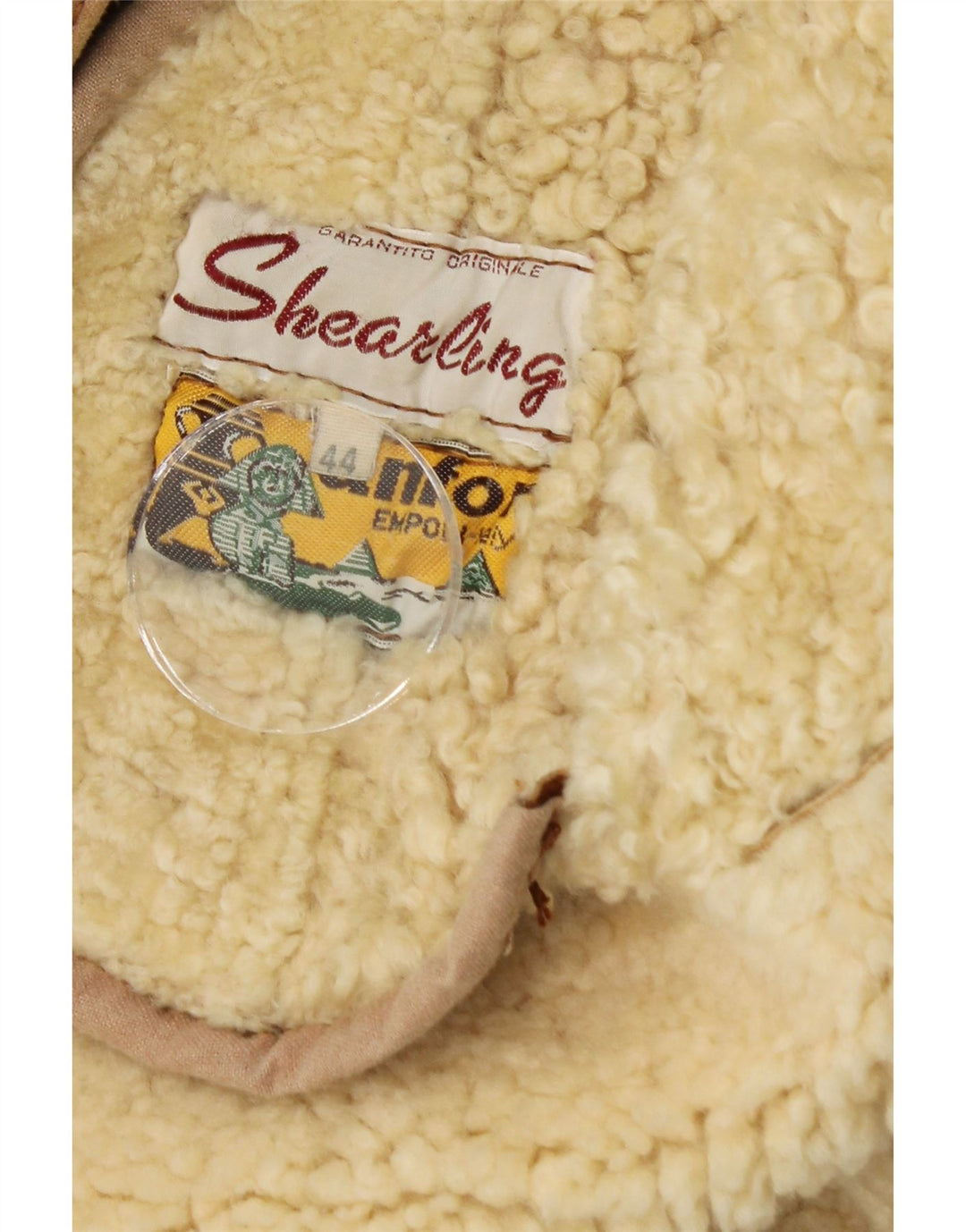 Anfor Womens Shearling Jacket IT 44 Medium Brown Shearling