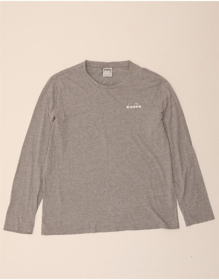 DIADORA Mens Top Long Sleeve XL Grey Cotton Vintage Diadora and Second-Hand Diadora from Messina Hembry 
