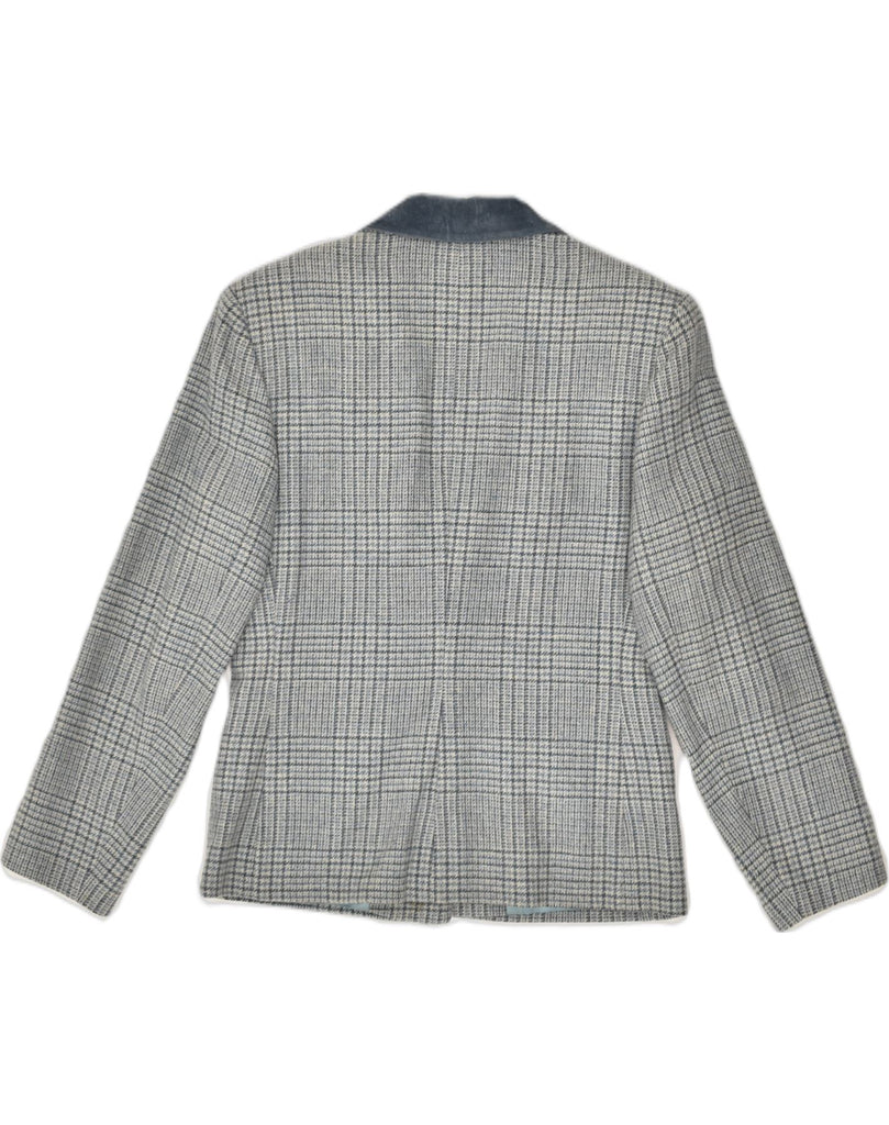 LAURA BIAGIOTTI Girls 2 Button Blazer Jacket 15-16 Years 2XL Grey Check | Vintage Laura Biagiotti | Thrift | Second-Hand Laura Biagiotti | Used Clothing | Messina Hembry 