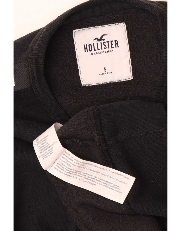 Hollister Mens Graphic Sweatshirt Jumper Small Black Colourblock