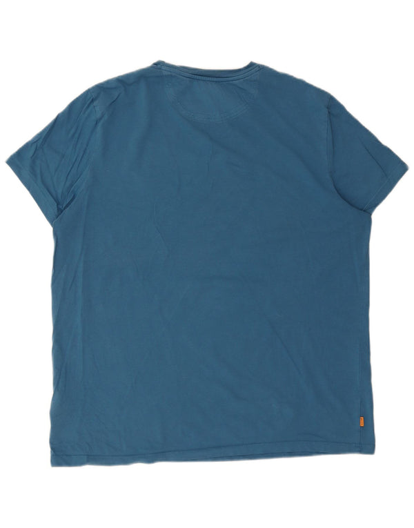 Timberland Mens Slim Fit T-Shirt Top 2XL Blue Cotton