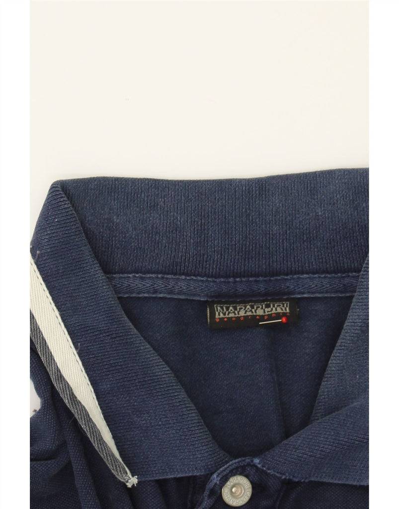 NAPAPIJRI Mens Polo Shirt Medium Navy Blue Cotton Vintage Napapijri and Second-Hand Napapijri from Messina Hembry 