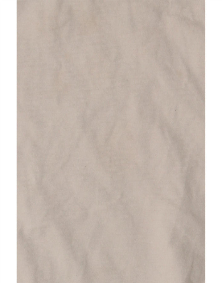 ELLESSE Mens Graphic Top Long Sleeve Medium White Colourblock Cotton