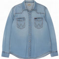 Wrangler Mens Denim Shirt XL Blue Cotton