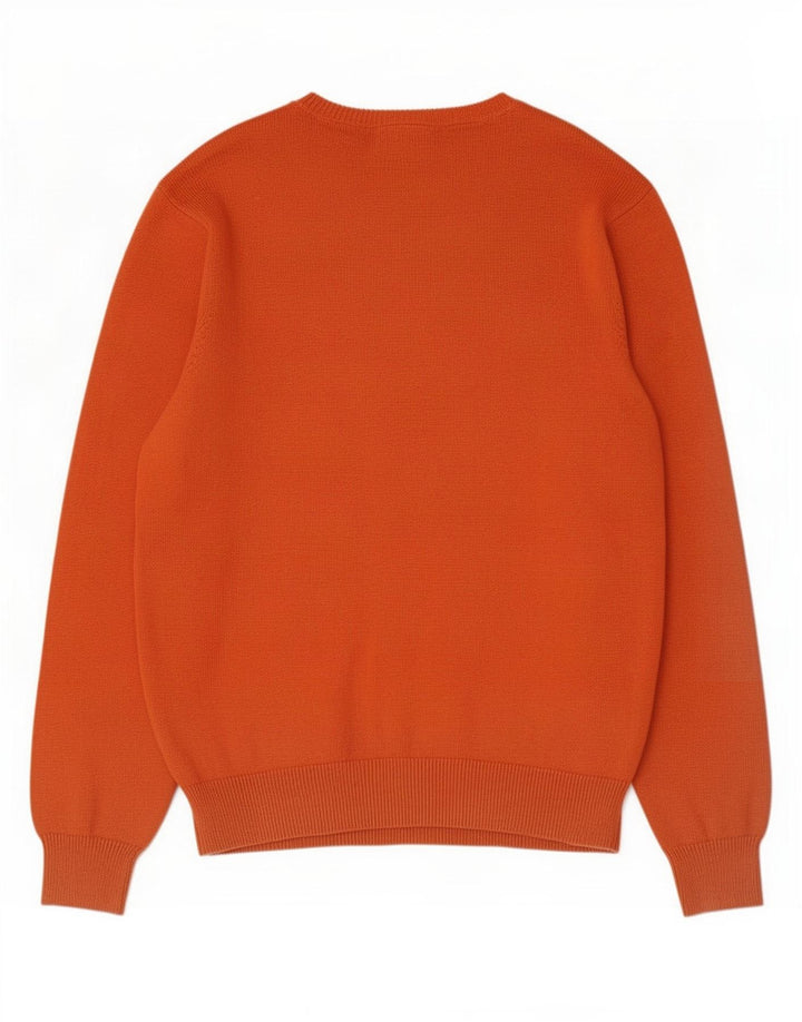 Marks & Spencer Mens Blue Harbour Crew Neck Jumper Sweater Large Orange