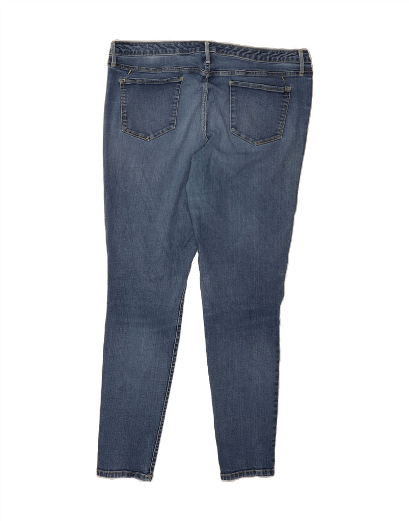 MOSSIMO Womens Mid Rise Distressed Skinny Jeans US 18 2XL W36 L34 Blue Vintage Mossimo and Second-Hand Mossimo from Messina Hembry 