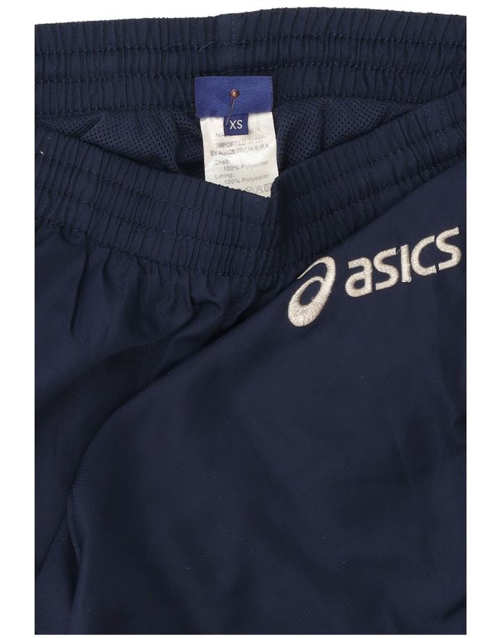 Asics Mens Windbreaker Trousers XS Navy Blue Polyester Sports