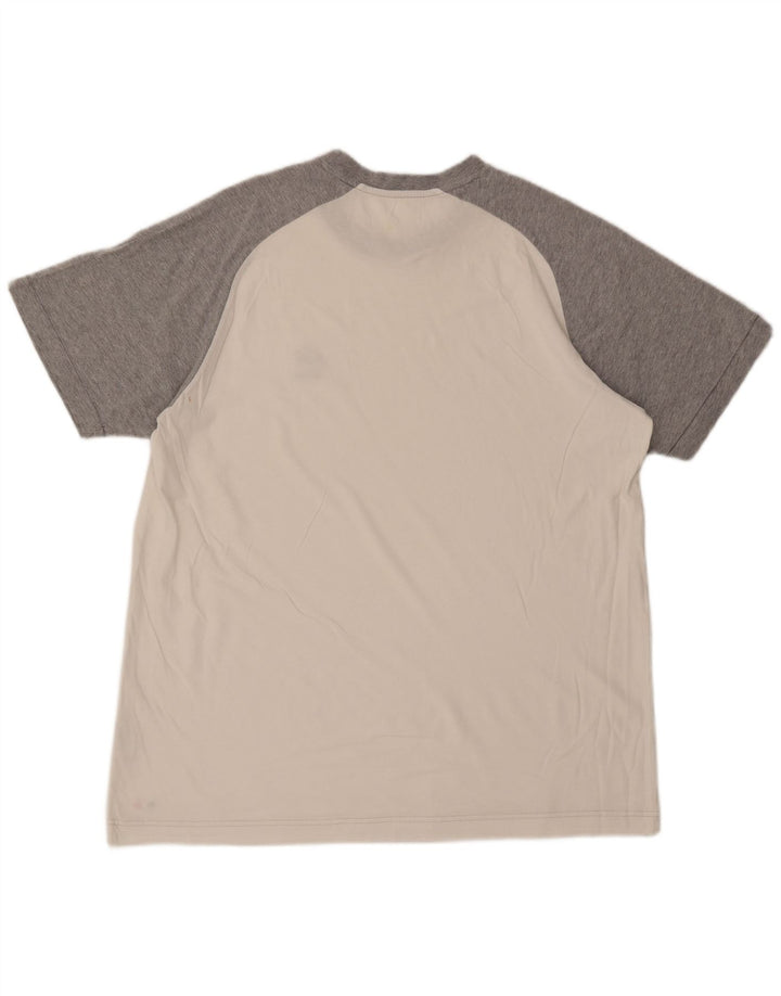 LOTTO Mens T-Shirt Top UK 46/46 3XL White Colourblock Cotton