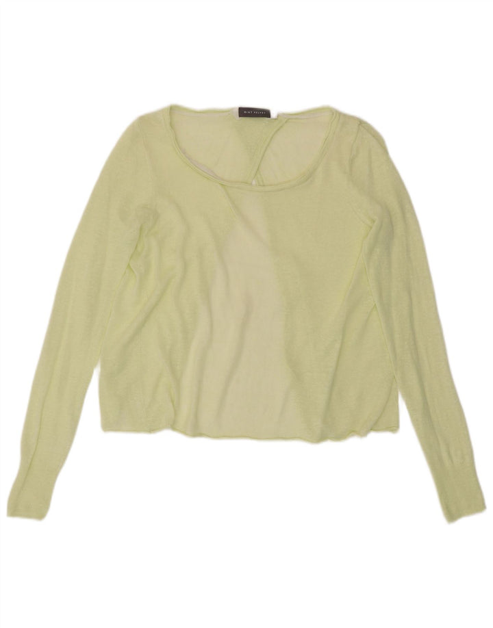 MINT VELVET Womens Top Long Sleeve UK 8 Small Green