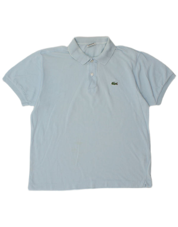 Lacoste Mens Polo Shirt Size 4 Medium Blue Cotton