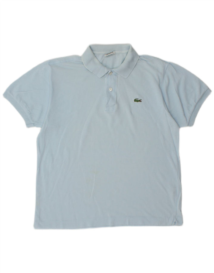 Lacoste Mens Polo Shirt Size 4 Medium Blue Cotton