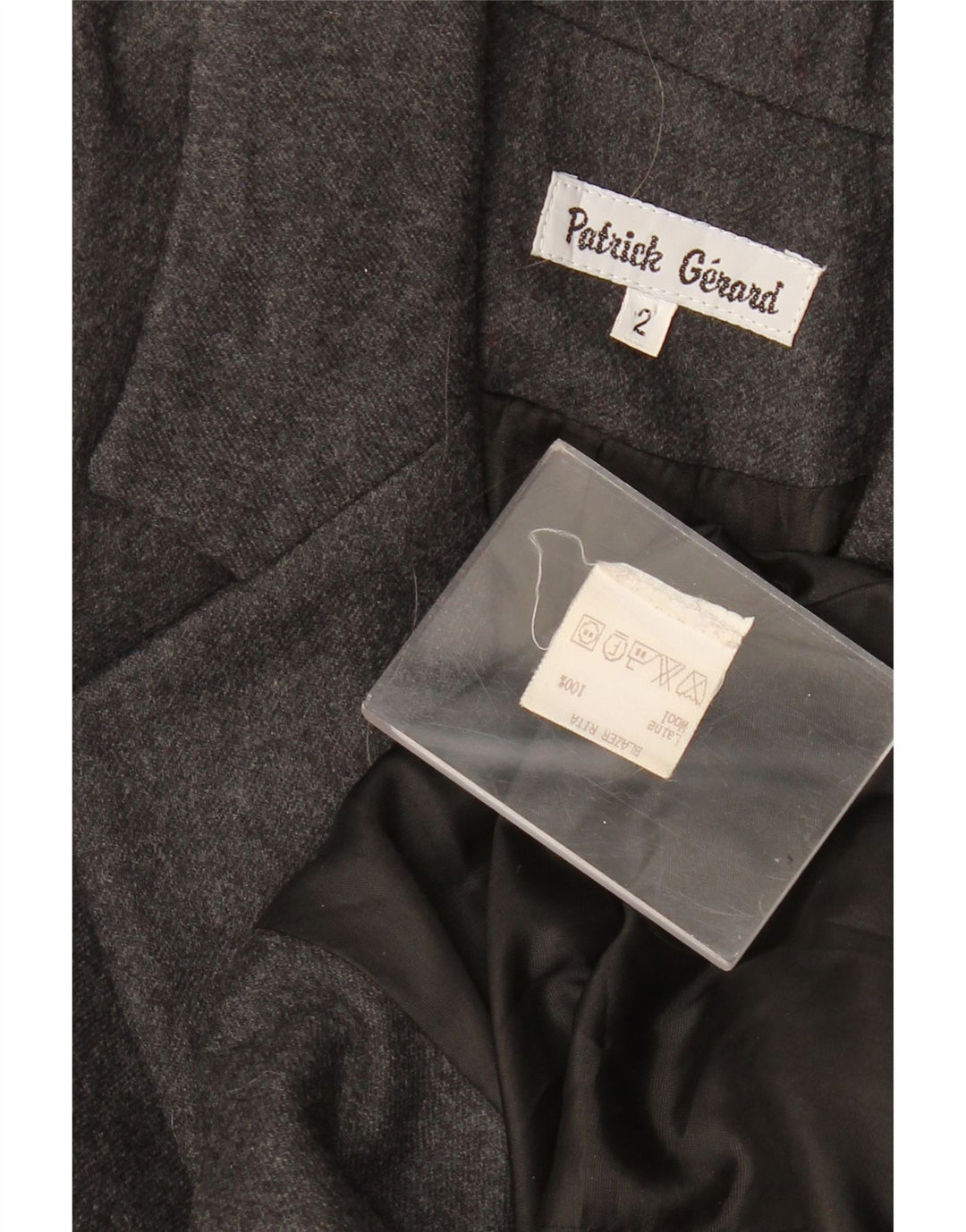 Vintage Womens Longline 1 Button Blazer Jacket US 2 XS Grey Wool