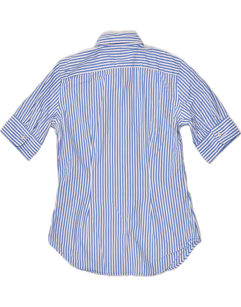 POLO RALPH LAUREN Mens Short Sleeve Slim Fit Shirt Small Blue Striped | Vintage Polo Ralph Lauren | Thrift | Second-Hand Polo Ralph Lauren | Used Clothing | Messina Hembry 