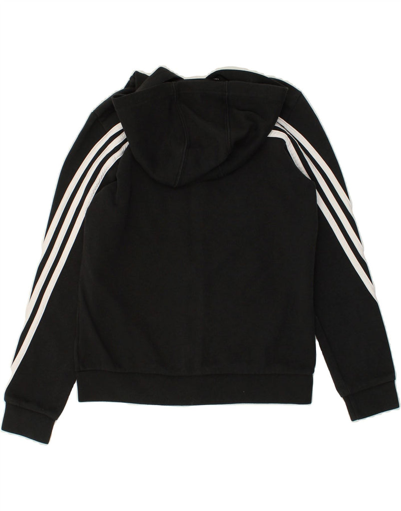 ADIDAS Boys Zip Hoodie Sweater 11-12 Years Black | Vintage Adidas | Thrift | Second-Hand Adidas | Used Clothing | Messina Hembry 