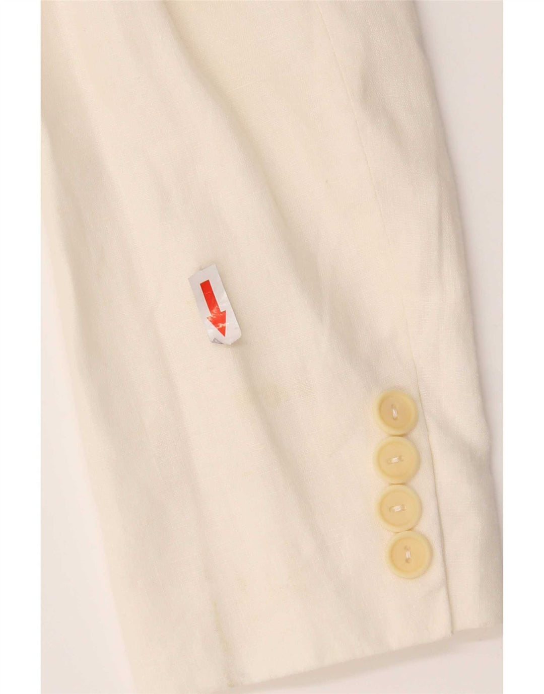 Max & Co. Womens 3 Button Blazer Jacket UK 8 Small White Linen