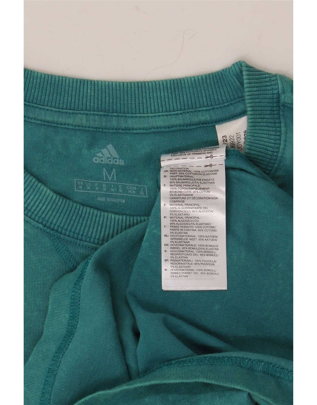 Adidas Mens T-Shirt Top Medium Blue Cotton