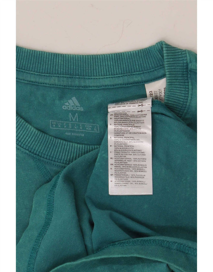 Adidas Mens T-Shirt Top Medium Blue Cotton