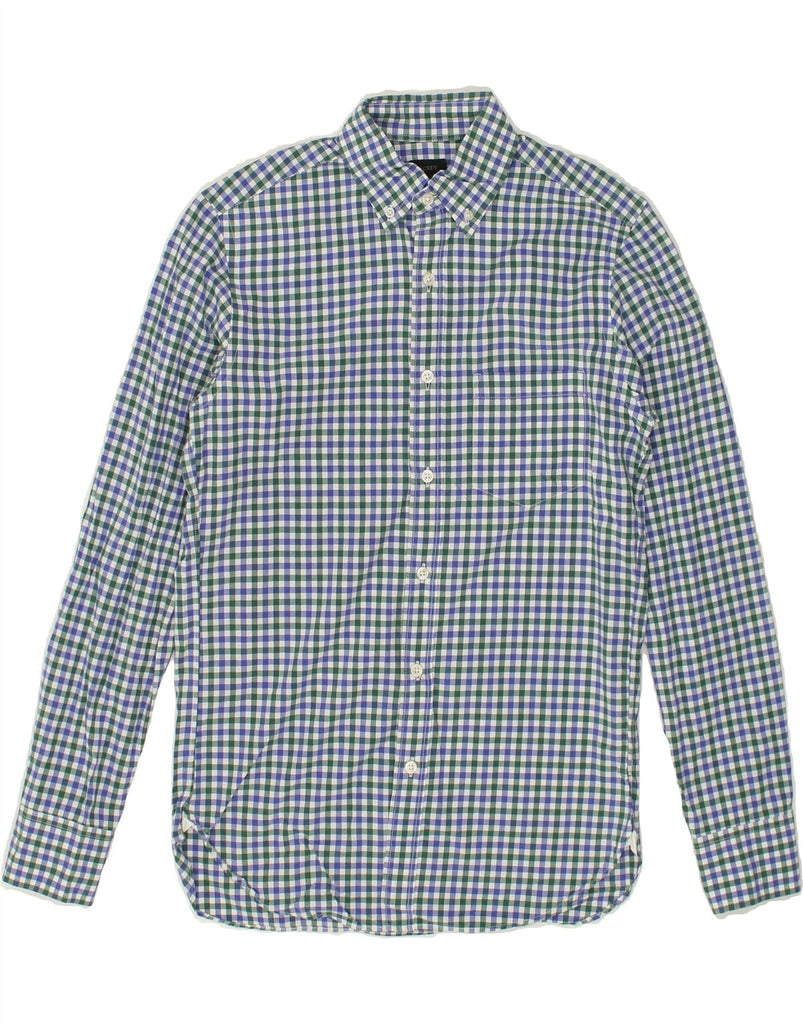 J. CREW Mens Shirt XS Blue Gingham Cotton | Vintage J. Crew | Thrift | Second-Hand J. Crew | Used Clothing | Messina Hembry 