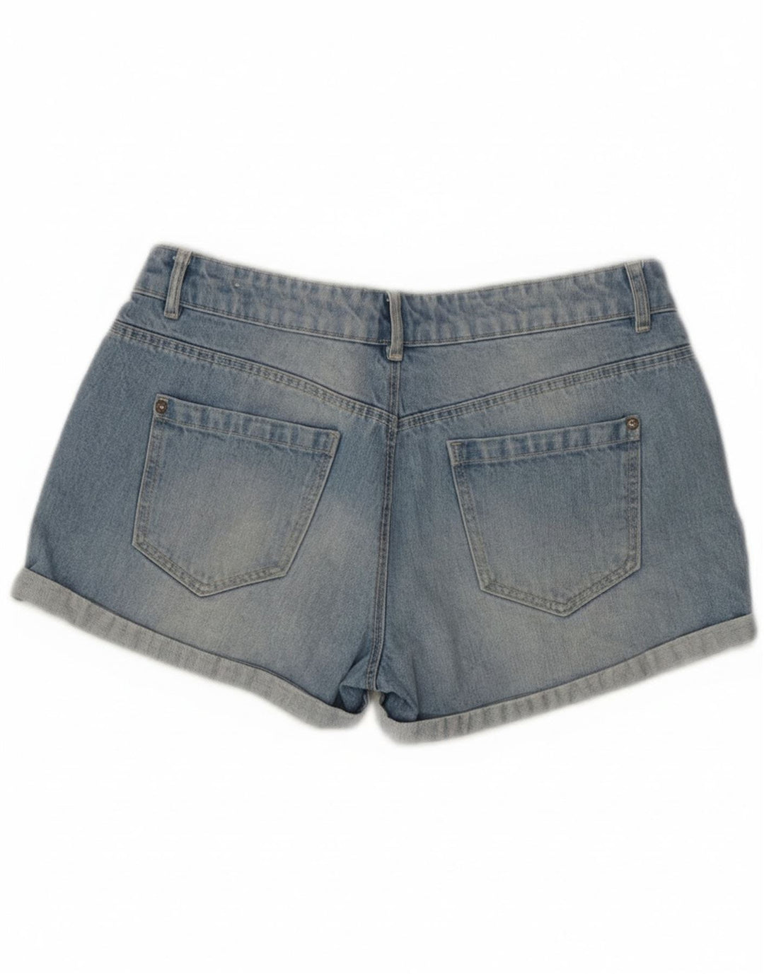 Pimkie Womens Denim Shorts IT 40 Small W30 Blue Cotton