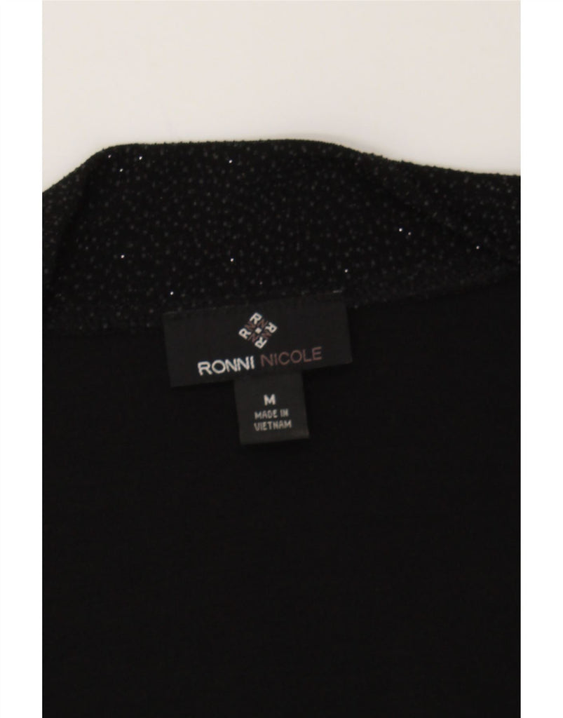 RONNI NICOLE Womens Crop Blazer Jacket UK 12 Medium Black Flecked Vintage Ronni Nicole and Second-Hand Ronni Nicole from Messina Hembry 