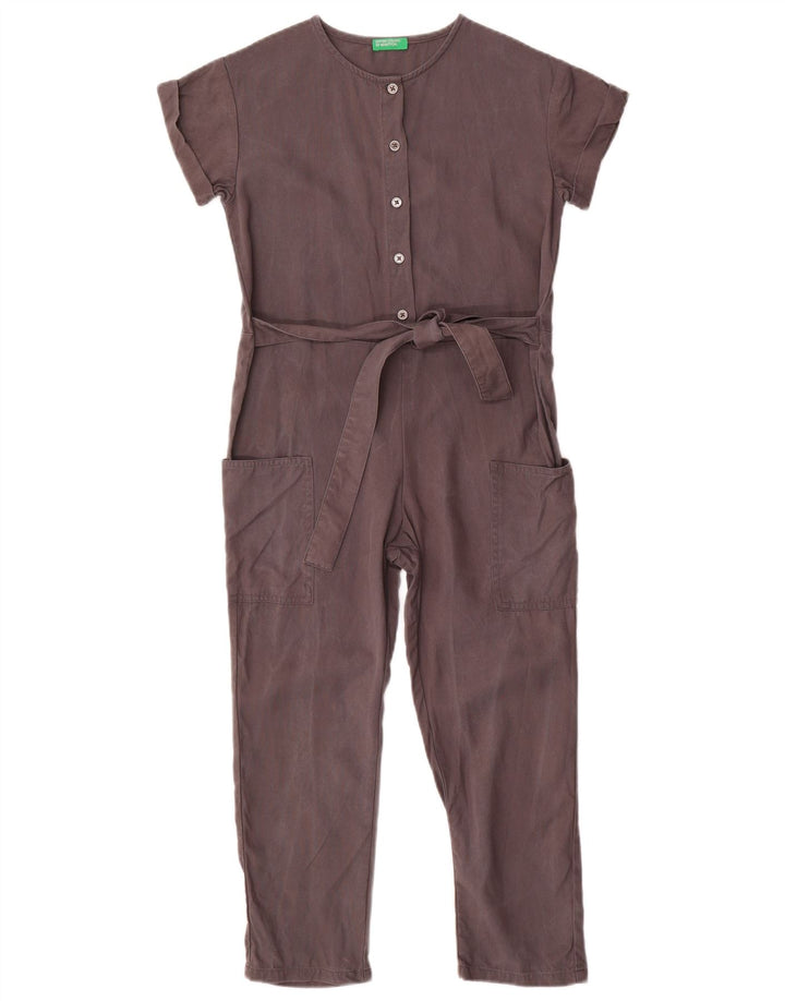 Benetton Girls Jumpsuit 7-8 Years Medium Grey Lyocell