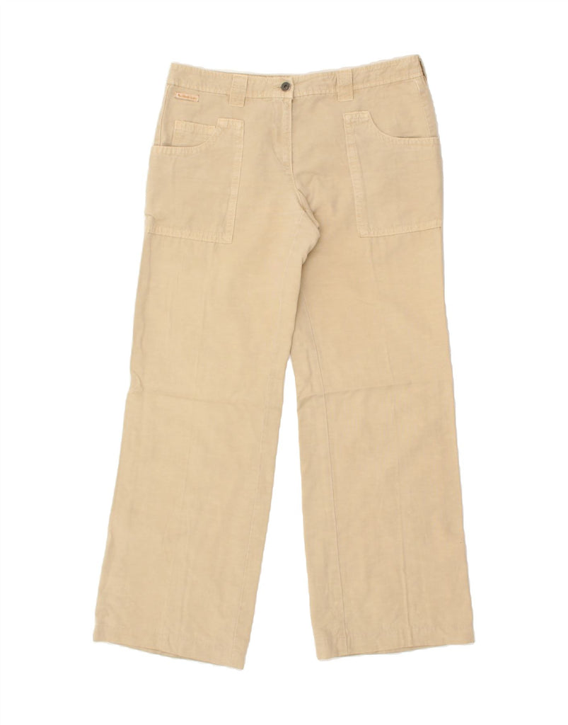 MARLBORO CLASSICS Womens Straight Casual Trousers W33 L32 Beige Cotton | Vintage Marlboro Classics | Thrift | Second-Hand Marlboro Classics | Used Clothing | Messina Hembry 