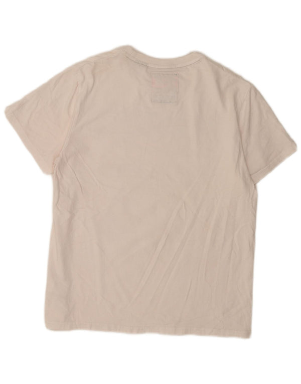 Superdry Womens Graphic T-Shirt Top UK 20 2XL White Cotton